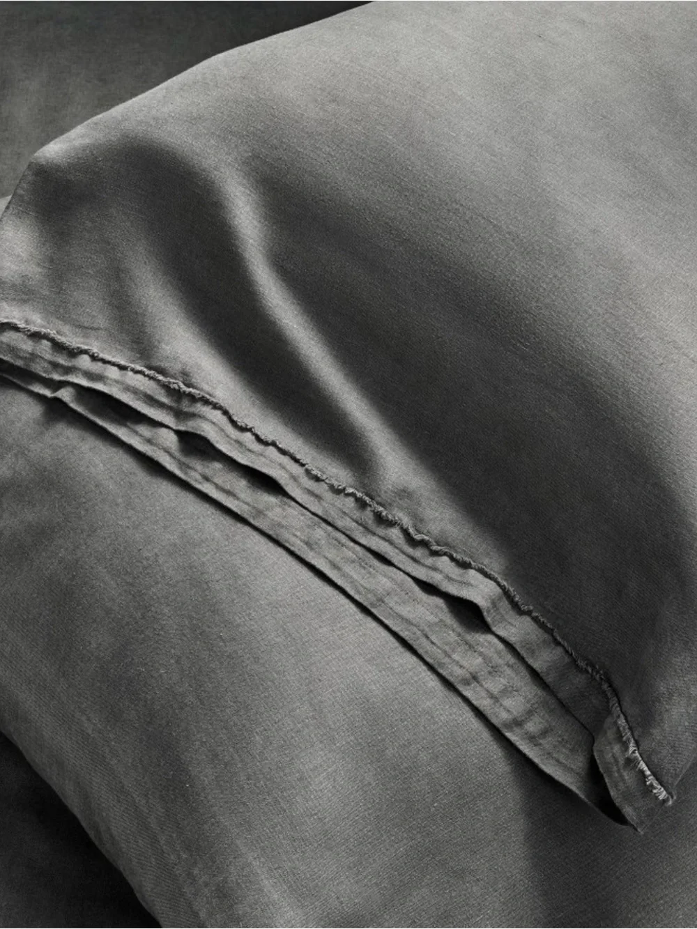 Full 100% Linen Sheet Set Dark Gray - Casaluna™